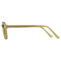 Oval Transparent Green Eyeglasses