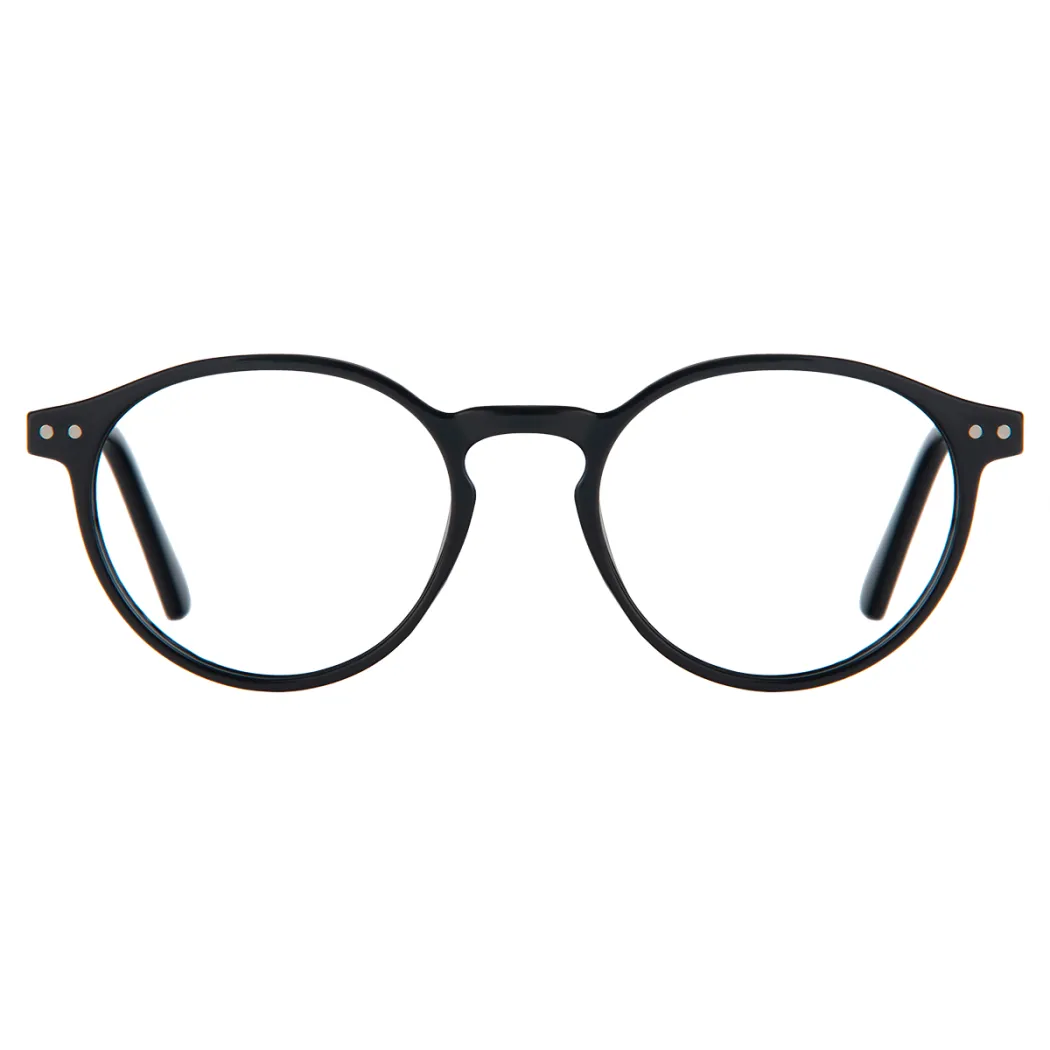 Round Black Eyeglasses