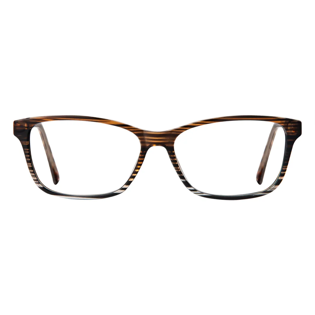 Rectangle Brown Eyeglasses