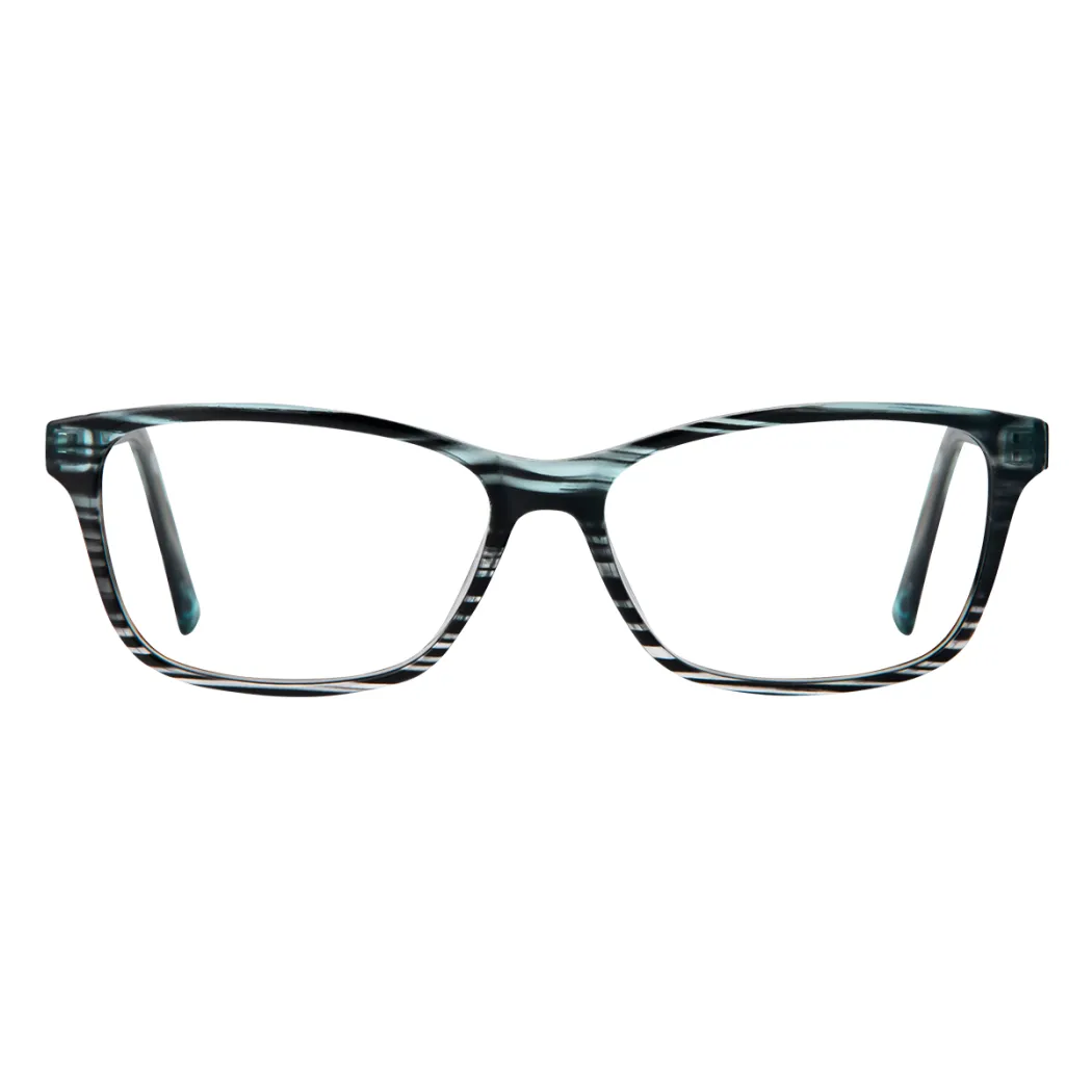 Rectangle Black/Green Eyeglasses