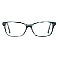 Rectangle Black/Green Eyeglasses