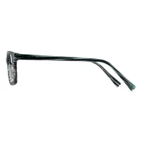 Rectangle Black/Green Eyeglasses