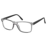 Rectangle Transparent Gray Eyeglasses