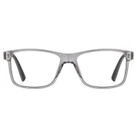 Rectangle Transparent Gray Eyeglasses