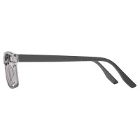 Rectangle Transparent Gray Eyeglasses