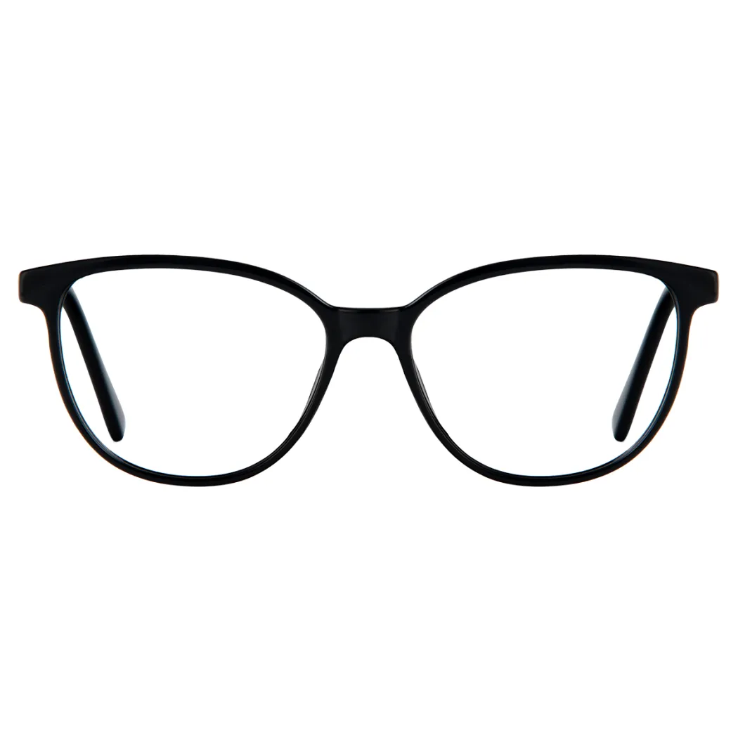 Oval Black Eyeglasses