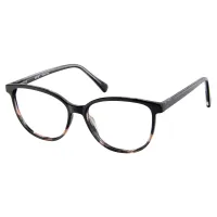 Oval Black/Tortoiseshell Eyeglasses