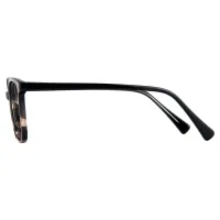 Oval Black/Tortoiseshell Eyeglasses