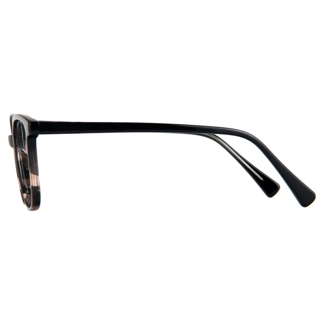 Oval Black/Tortoiseshell Eyeglasses