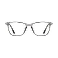 Rectangle Transparent Gray Eyeglasses