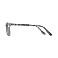 Rectangle Transparent Gray Eyeglasses