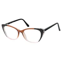 Cat-eye Black/Brown Eyeglasses