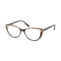 Cat-eye Clear/Brown Eyeglasses