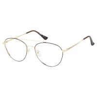 Aviator Black Gold Eyeglasses