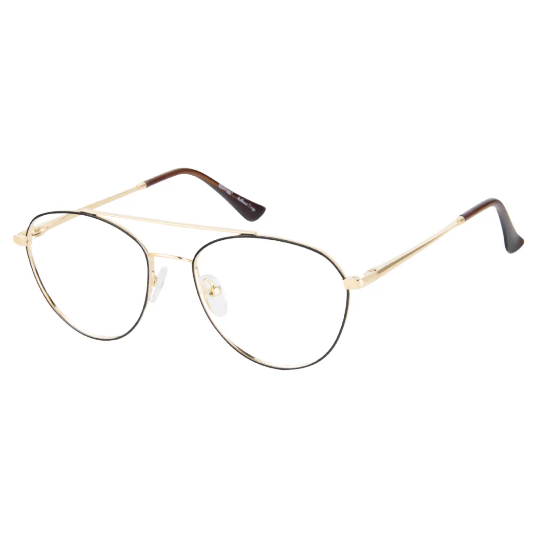 Aviator Black Gold Eyeglasses