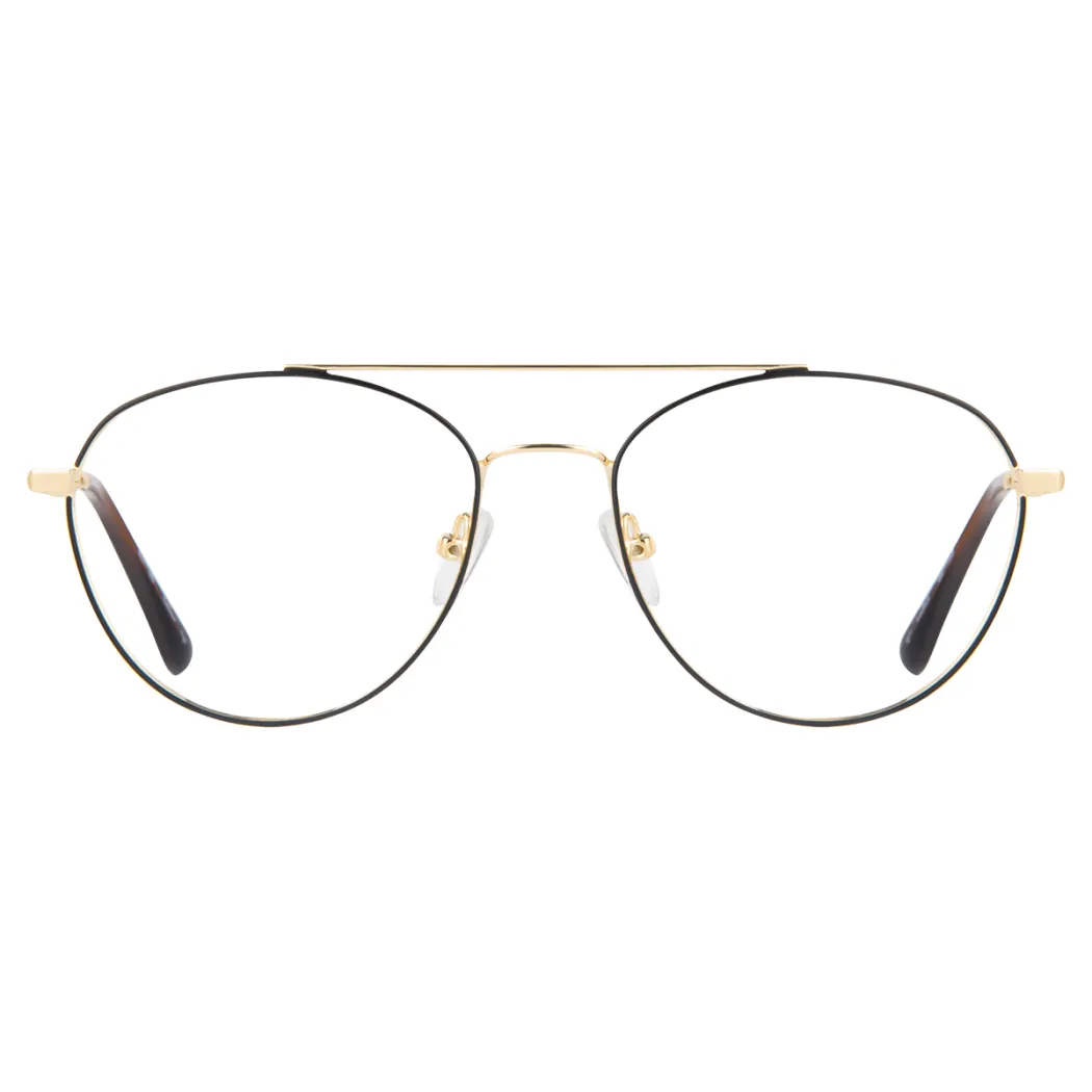 Aviator Black Gold Eyeglasses