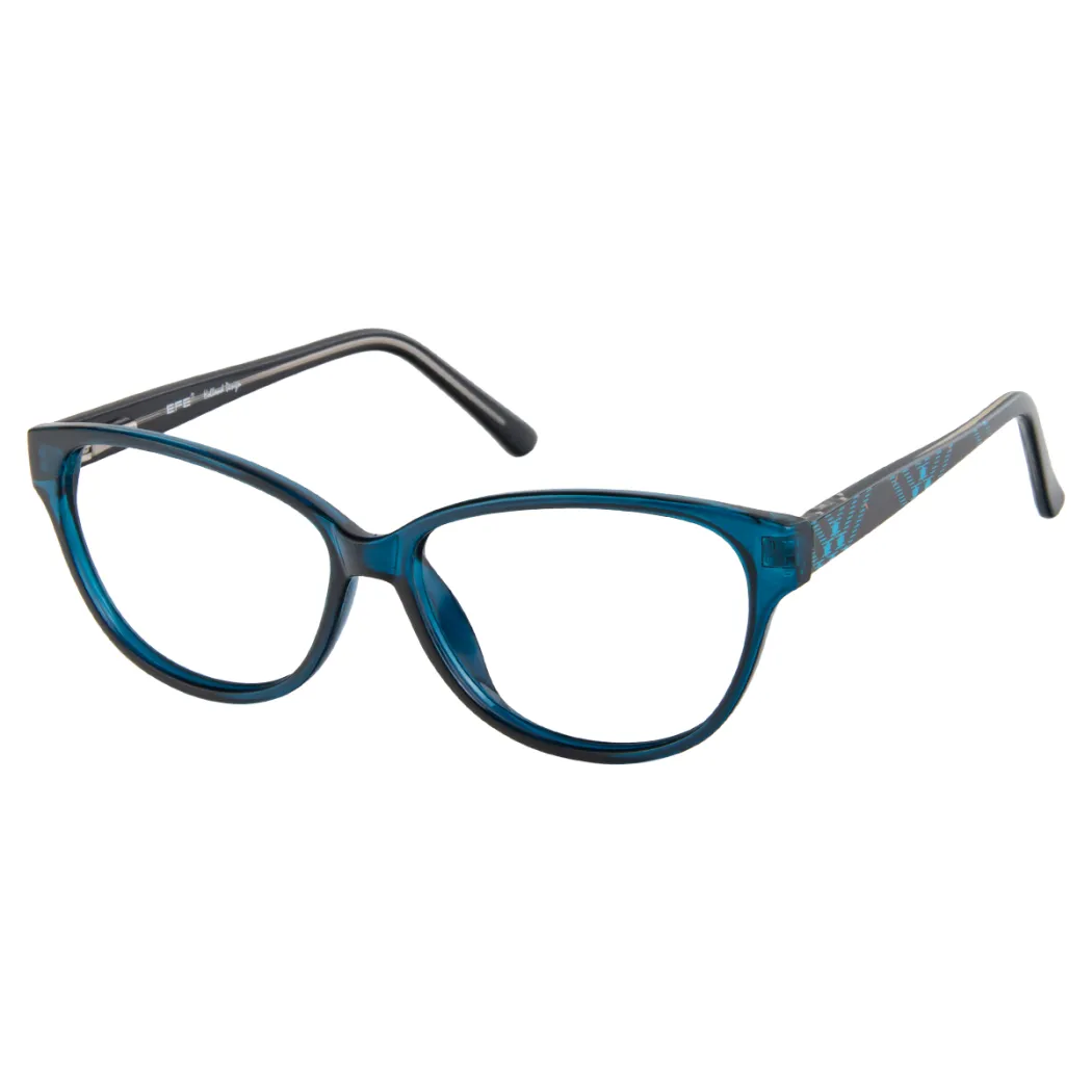 Cat-eye Transparent Blue Eyeglasses