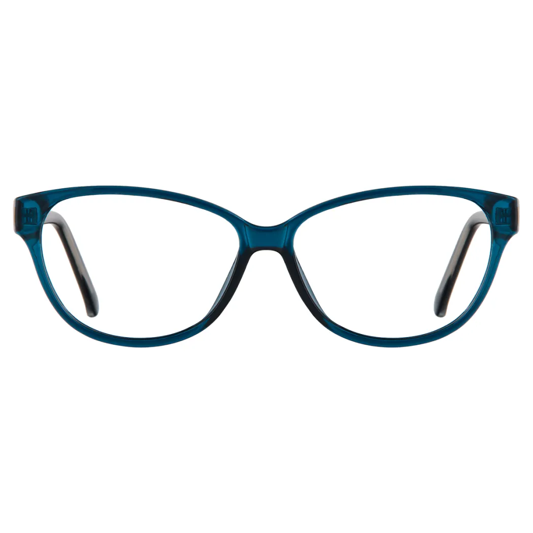 Cat-eye Transparent Blue Eyeglasses