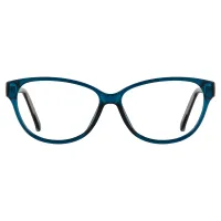 Cat-eye Transparent Blue Eyeglasses