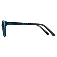 Cat-eye Transparent Blue Eyeglasses