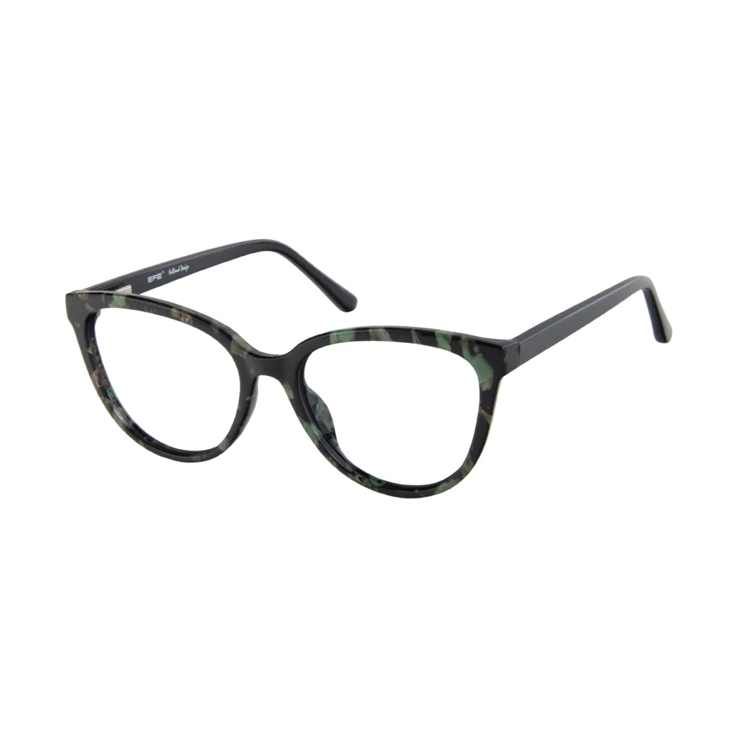 Cat-eye Black/Green Eyeglasses