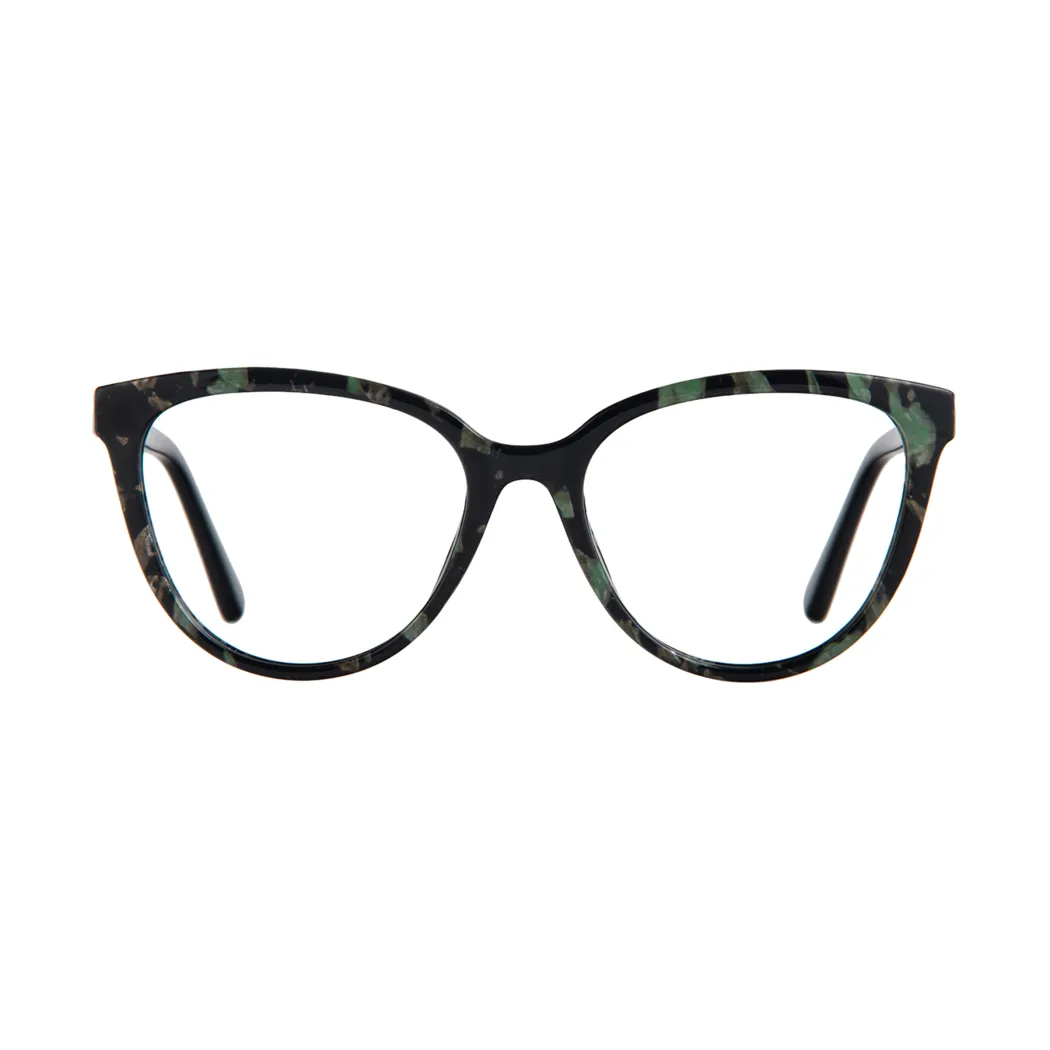 Cat-eye Black/Green Eyeglasses