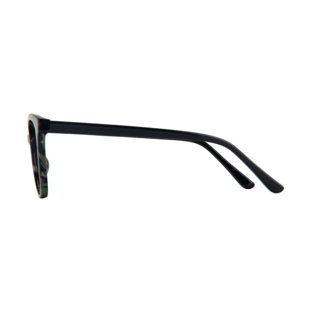 Cat-eye Black/Green Eyeglasses