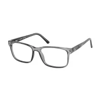 Rectangle Transparent Gray Eyeglasses