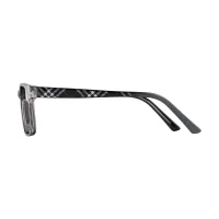 Rectangle Transparent Gray Eyeglasses