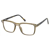 Rectangle Transparent Green Eyeglasses