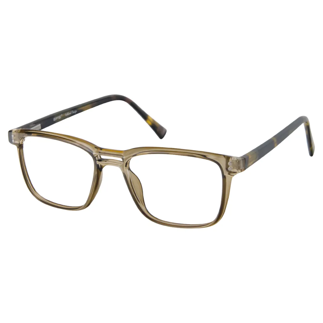 Rectangle Transparent Green Eyeglasses