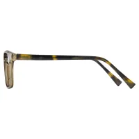 Rectangle Transparent Green Eyeglasses