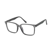 Square Transparent Gray Eyeglasses