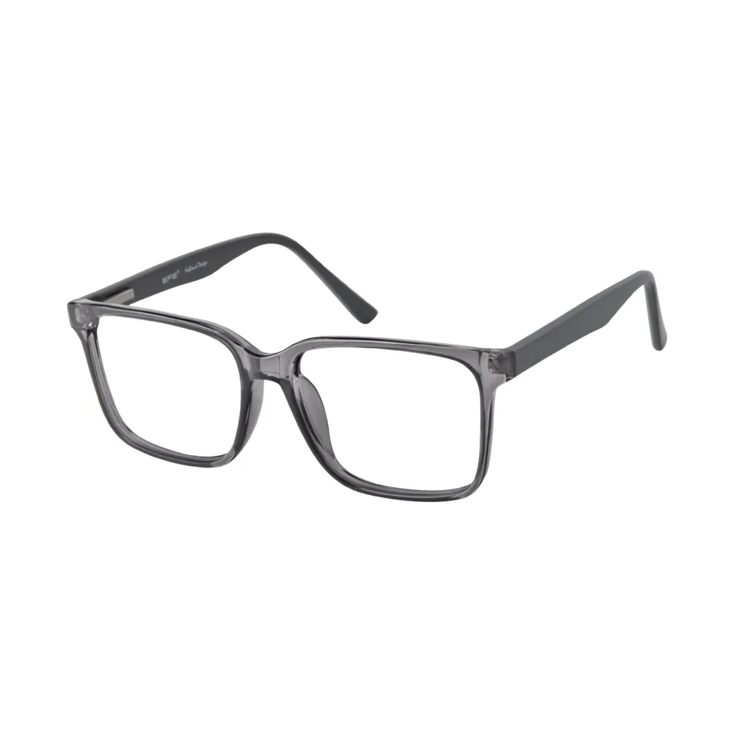 Square Transparent Gray Eyeglasses