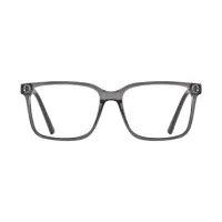 Square Transparent Gray Eyeglasses