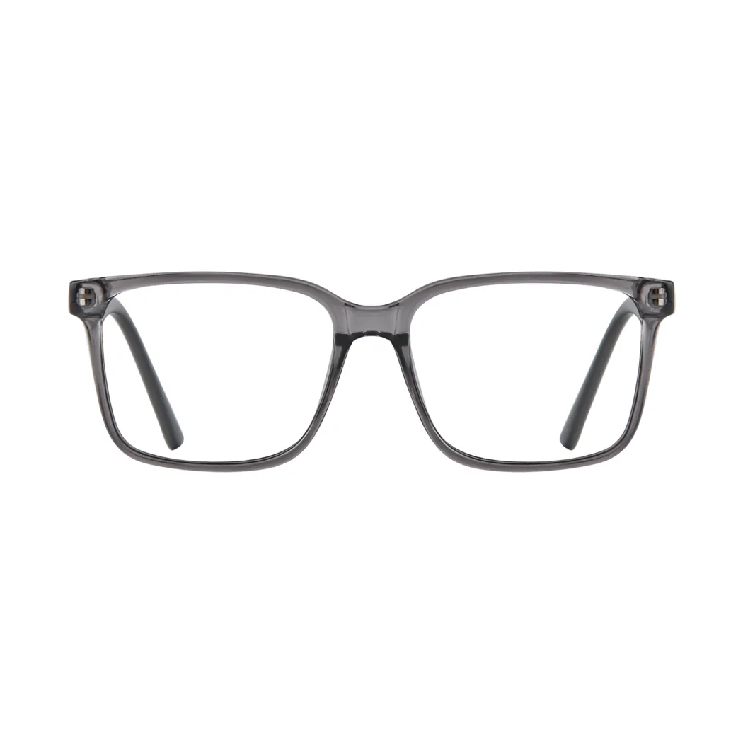 Square Transparent Gray Eyeglasses