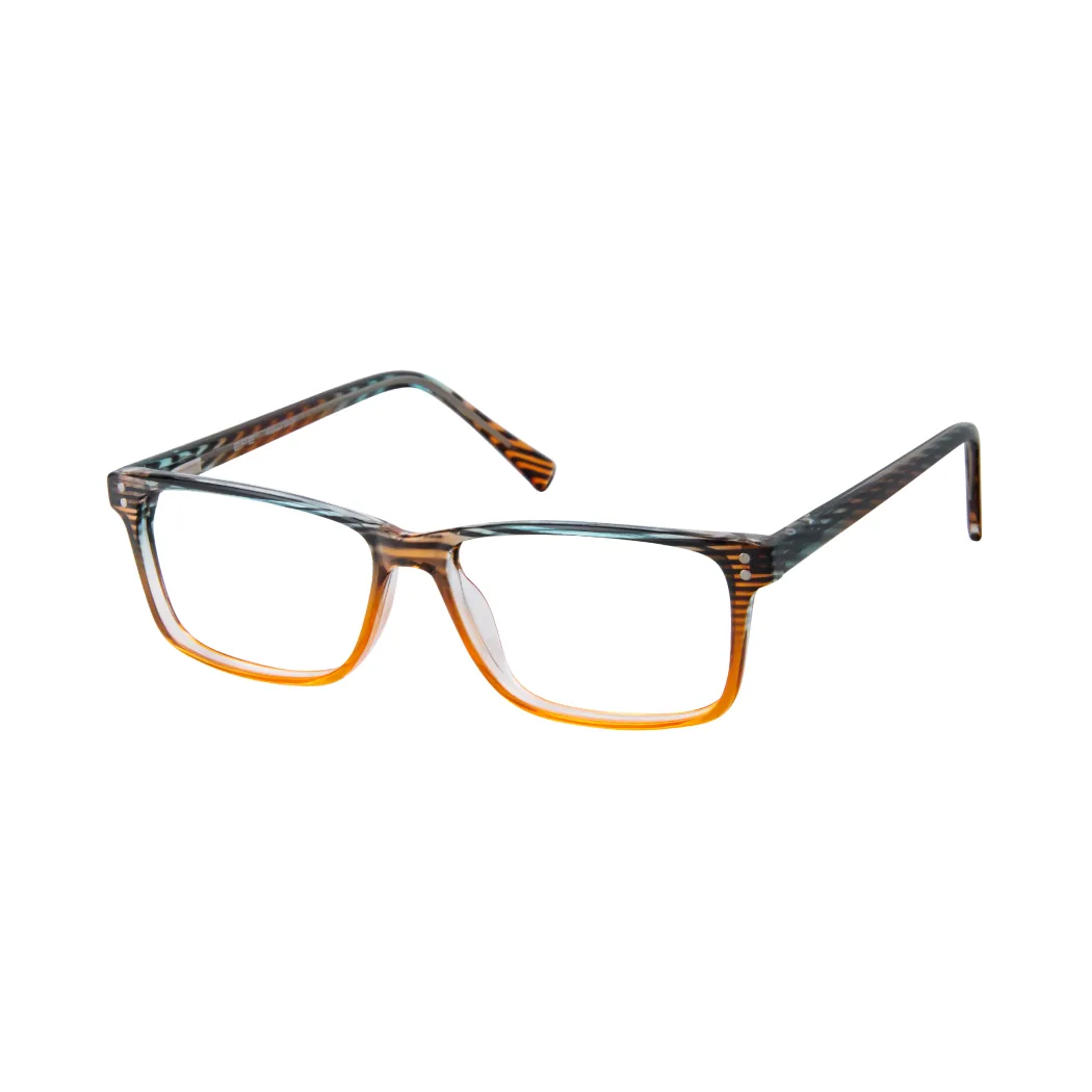 Rectangle Blue/Orange Eyeglasses