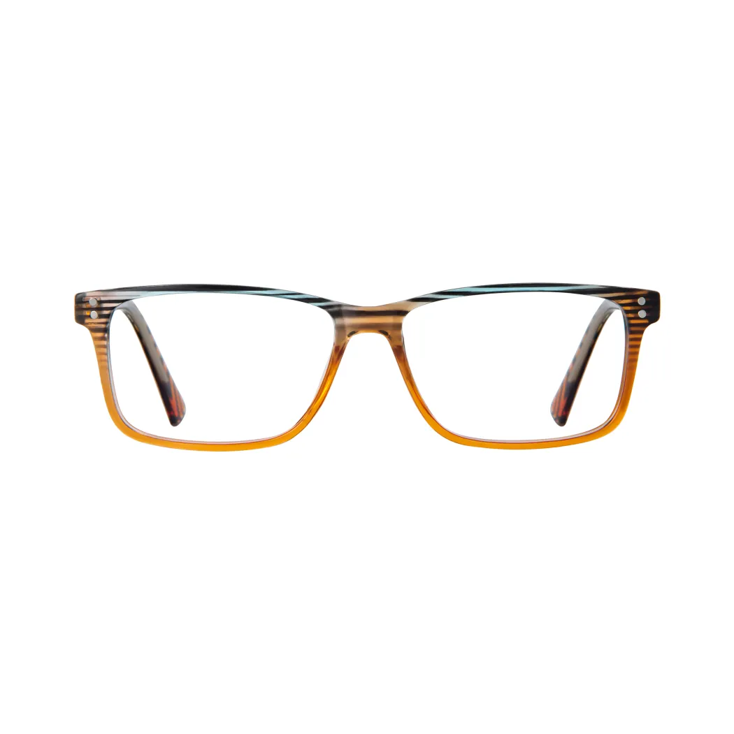 Rectangle Blue/Orange Eyeglasses