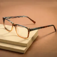 Rectangle Blue/Orange Eyeglasses
