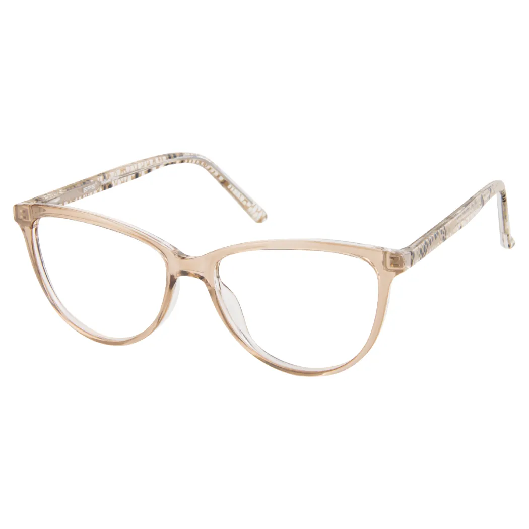 Cat-eye Transparent Amber Eyeglasses