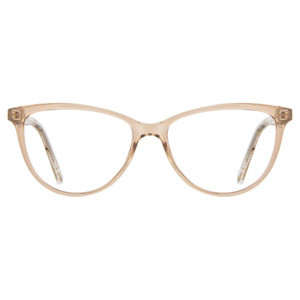 Cat-eye Transparent Amber Eyeglasses