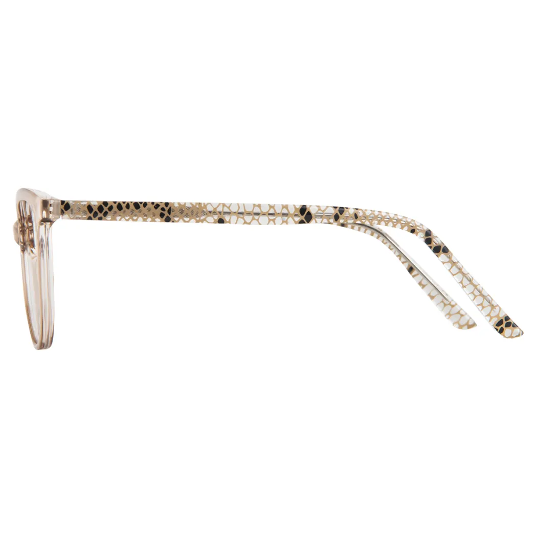 Cat-eye Transparent Amber Eyeglasses