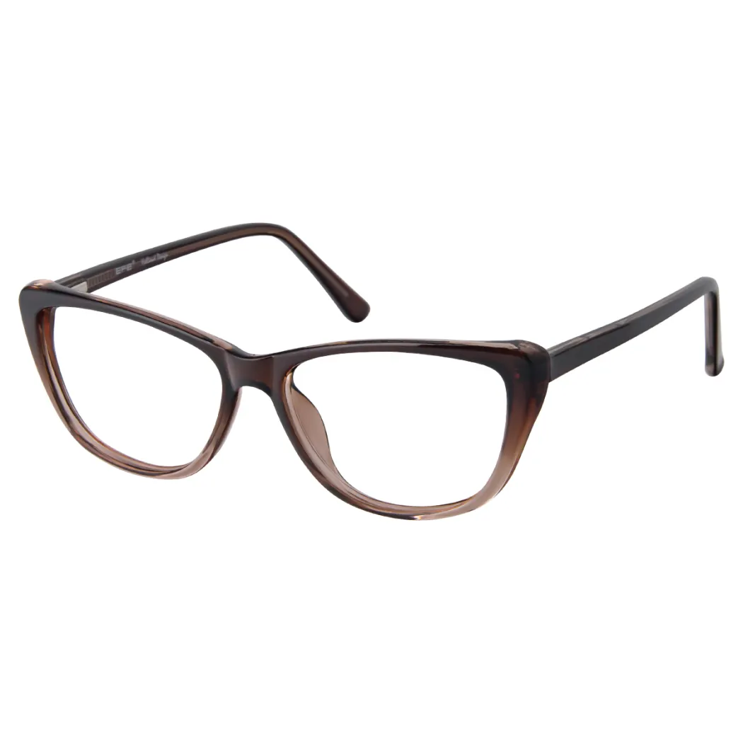 Cat-eye Gradient Brown Eyeglasses