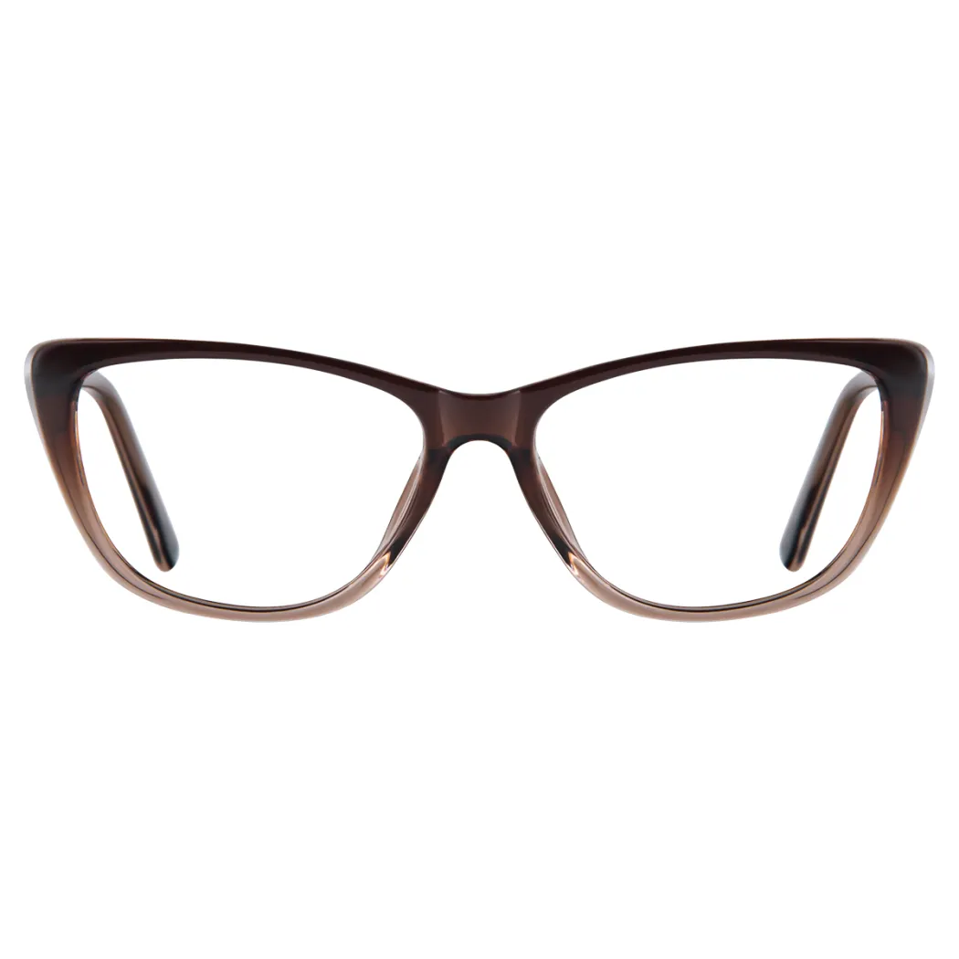 Cat-eye Gradient Brown Eyeglasses