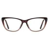 Cat-eye Gradient Brown Eyeglasses