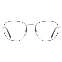 Geometric Black Silver Eyeglasses