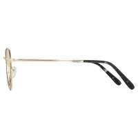 Geometric Black Gold Eyeglasses