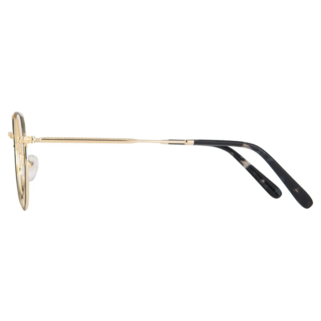Geometric Black Gold Eyeglasses