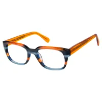 Rectangle Orange/Blue Eyeglasses