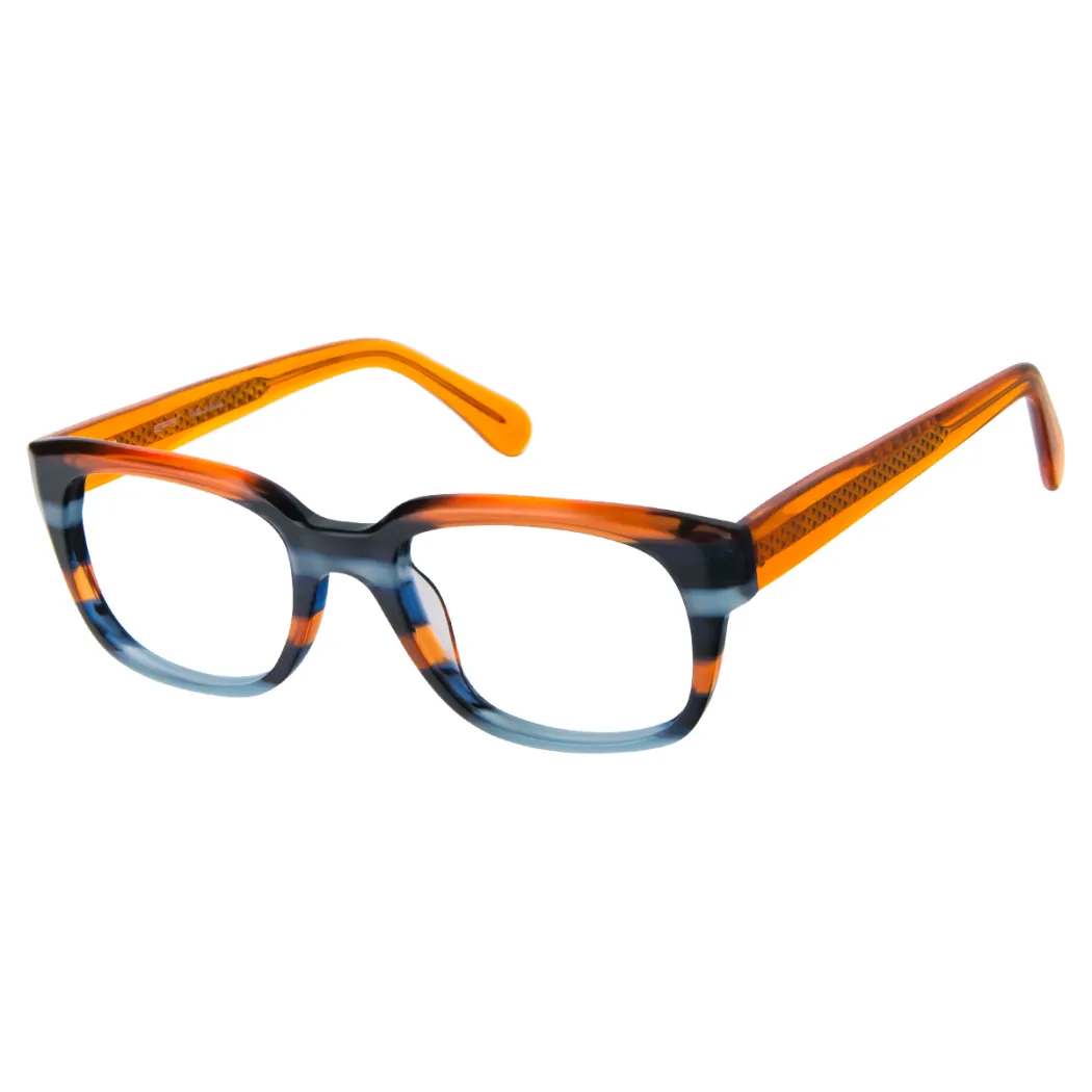 Rectangle Orange/Blue Eyeglasses